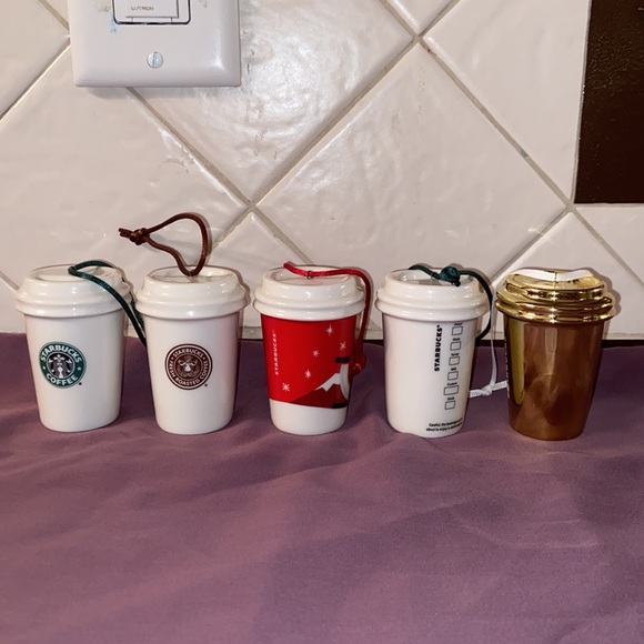 5 Starbucks 2011 Coffee Cups Ornament Bundle - Picture 4 of 12